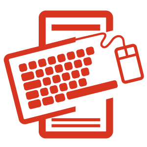 image représentant un clavier, une souris et un ordinateur