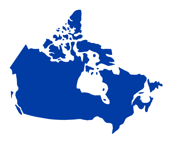 Une carte du Canada